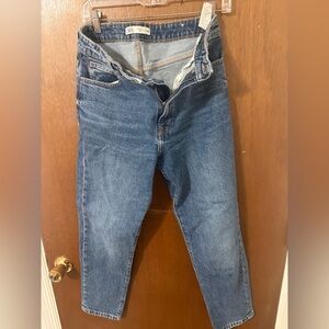 ZARA Light and Medium Blue Two-Tone Denim Jeans